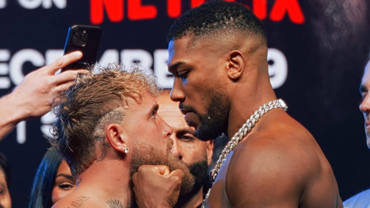 Jake Paul faces off against Anthony Joshua