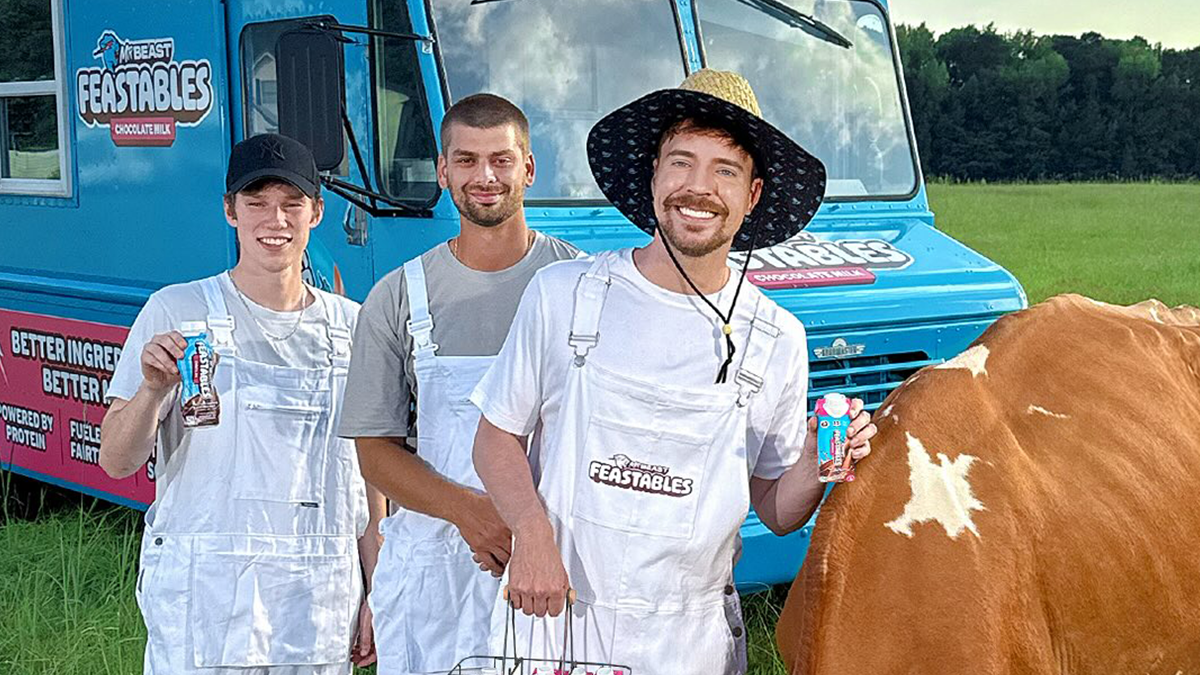 MrBeast at Feastables photo shoot