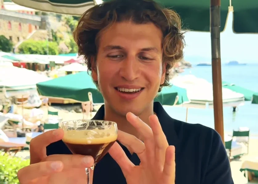 Gstaad Guy drinks a shakerato in Italy