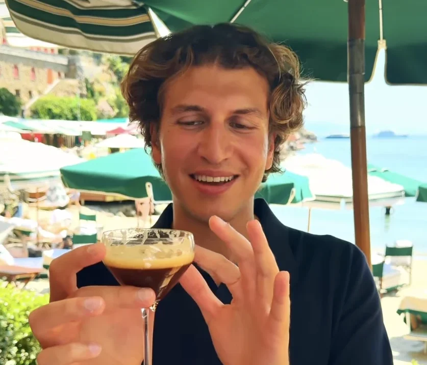 Gstaad Guy drinks a shakerato in Italy