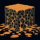 Abstract illustration: A sponge or porous material with water flowing through it—depicting how growth disperses throughout the market ecosystem rather than conc