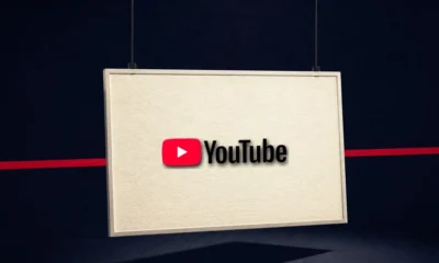 Illustration (object family): the YouTube mark in a constructed object scene