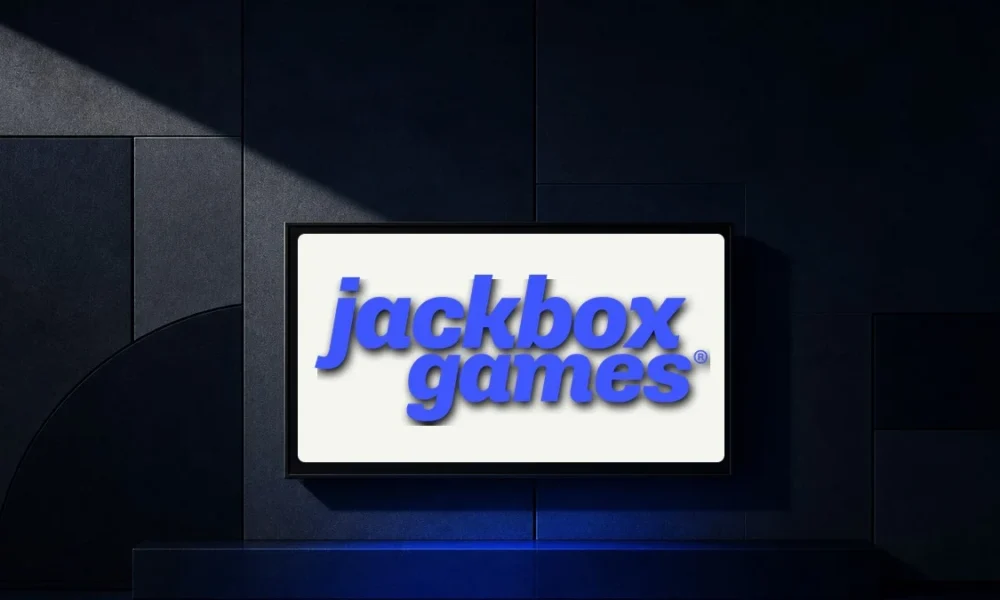 Illustration (device family): the Jackbox Games mark in a constructed device scene