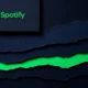 Illustration (collage family): the Spotify mark in a constructed collage scene